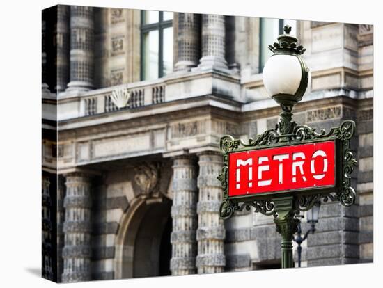Classic Art, Metro Sign at the Louvre Metro Station, Paris, France-Philippe Hugonnard-Premier Image Canvas