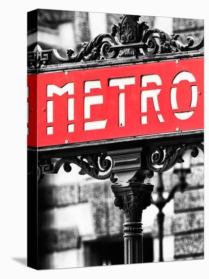 Classic Art, Metro Sign at the Louvre Metro Station, Paris, France-Philippe Hugonnard-Premier Image Canvas