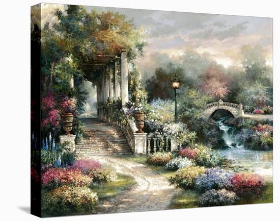 Classic Garden Retreat-James Lee-Stretched Canvas