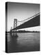 Classic San Francisco Bay Bridge in Black and White-null-Premier Image Canvas