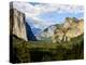 Classic Tunnel-View, Bridalveil Falls, El Capitan and Half Dome, Yosemite, California, USA-Tom Norring-Premier Image Canvas