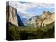 Classic Tunnel-View, Bridalveil Falls, El Capitan and Half Dome, Yosemite, California, USA-Tom Norring-Premier Image Canvas