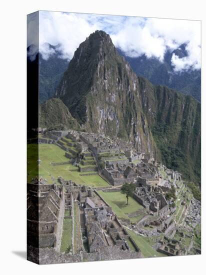 Classic View from Funerary Rock of Inca Town Site, Machu Picchu, Unesco World Heritage Site, Peru-Tony Waltham-Premier Image Canvas