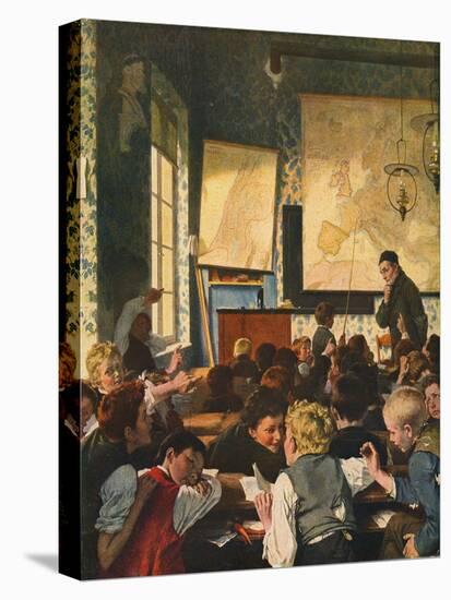 Classroom During Geography Lessons-Carl Hertel-Premier Image Canvas