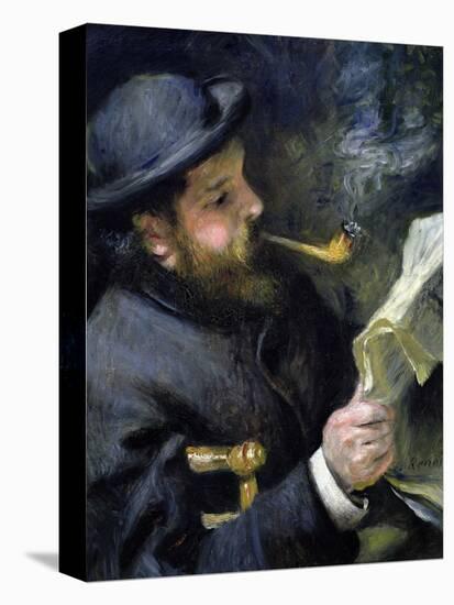 Claude Monet Reading a Newspaper-Pierre-Auguste Renoir-Premier Image Canvas