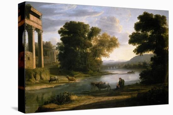 Claudio de Lorena / The Ford, ca. 1644-Claude Lorrain-Premier Image Canvas