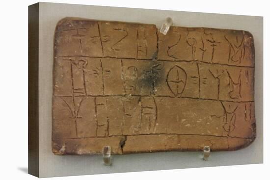 Clay Tablet Inscribed with Mycenaean Linear B Script. National Archaeological Museum. Athens.…-null-Premier Image Canvas