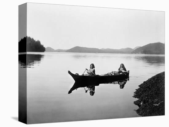 Clayoquot Canoe, c1910-Edward S. Curtis-Premier Image Canvas