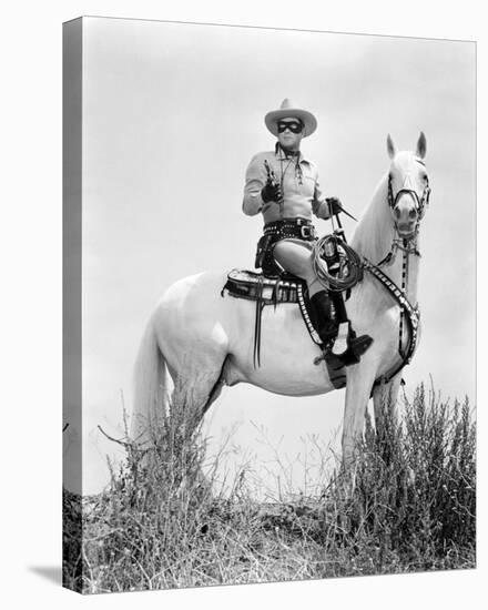 Clayton Moore - The Lone Ranger-null-Stretched Canvas