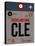 CLE Cleveland Luggage Tag I-NaxArt-Stretched Canvas