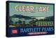 Clear Lake Pear Crate Label - Lake County, CA-Lantern Press-Stretched Canvas