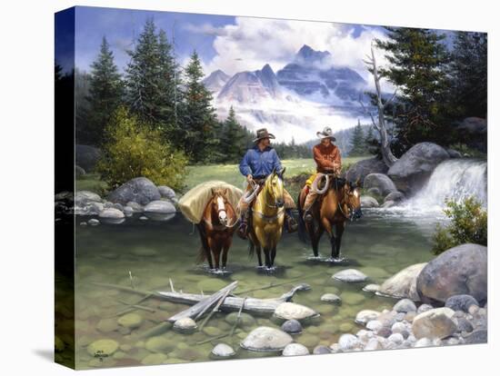 Clear Water Crossing-Jack Sorenson-Stretched Canvas