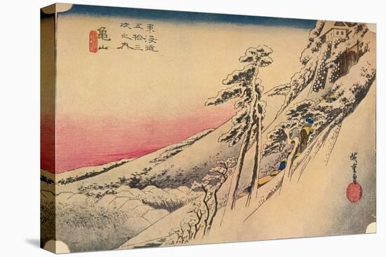 Clear Weather after Snow at Kameyama, from 53 Stations of Tokaido, (1832), 1903-Ando Hiroshige-Premier Image Canvas