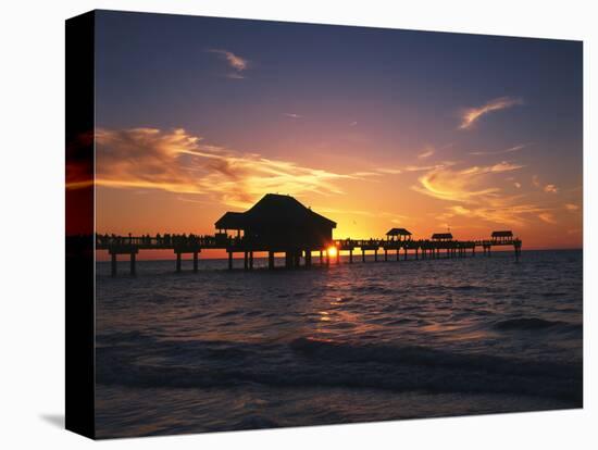 Clearwater Beach and Pier at Sunset, Florida, USA-Adam Jones-Premier Image Canvas