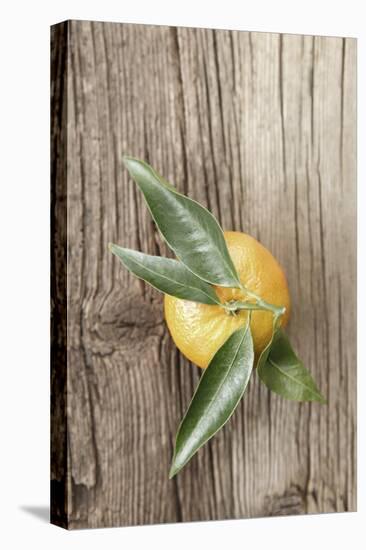 Clementine with Leaves on Wood-Nikky-Premier Image Canvas