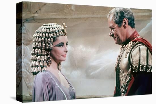 CLEOPATRA, 1963 directed by JOSEPH L. MANKIEWICZ Elizabeth Taylor / Rex Harrison (photo)-null-Stretched Canvas