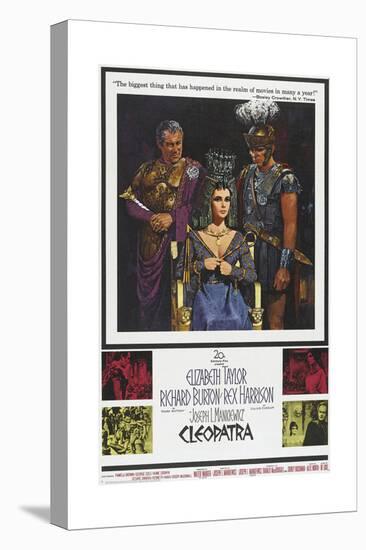 Cleopatra, Rex Harrison, Elizabeth Taylor, Richard Burton on Poster Art, 1963-null-Premier Image Canvas