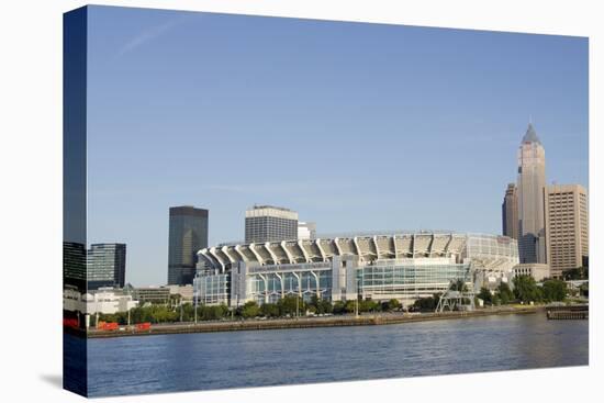 Cleveland Browns Stadium and City Skyline, Ohio, USA-Cindy Miller Hopkins-Premier Image Canvas