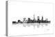 Cleveland Ohio Skyline BG 1-Marlene Watson-Premier Image Canvas