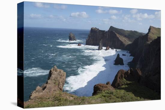 Cliffs and Rock Formations at Ponta Da Sao Lourenco Eastern End of Island of Madeira Portugal-Natalie Tepper-Stretched Canvas