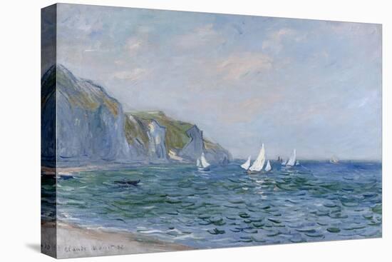 Cliffs and Sailboats at Pourville-Claude Monet-Premier Image Canvas