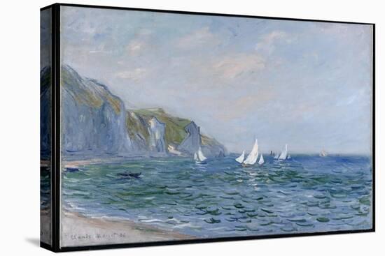 Cliffs and Sailboats at Pourville-Claude Monet-Premier Image Canvas