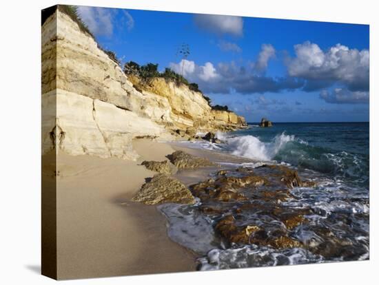 Cliffs at Cupecoy Beach, St. Martin, Caribbean-Greg Johnston-Premier Image Canvas