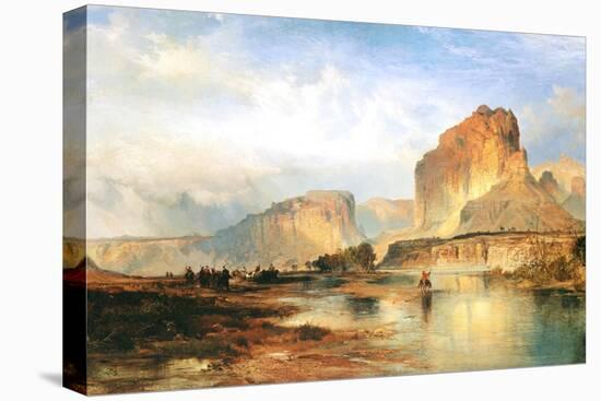 Cliffs of Green River-Thomas Moran-Stretched Canvas