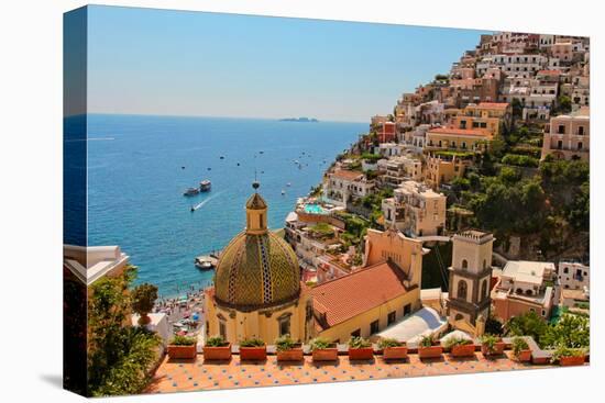 Cliffs of the Almafi Coast Italy-null-Stretched Canvas