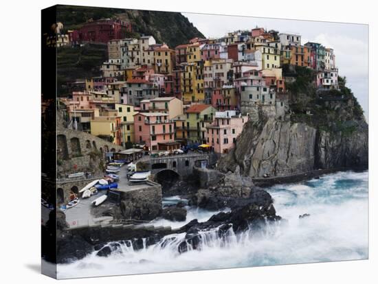 Clifftop Village of Manarola, Cinque Terre, UNESCO World Heritage Site, Liguria, Italy, Europe-Christian Kober-Premier Image Canvas