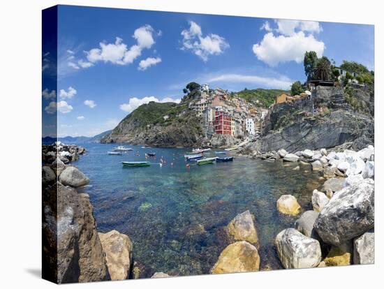 Clifftop Village of Riomaggiore, Cinque Terre, UNESCO World Heritage Site, Liguria, Italy, Europe-Gavin Hellier-Premier Image Canvas
