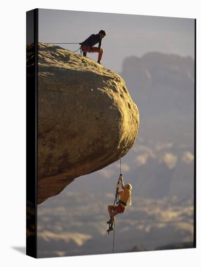 Climber Dangling-null-Premier Image Canvas