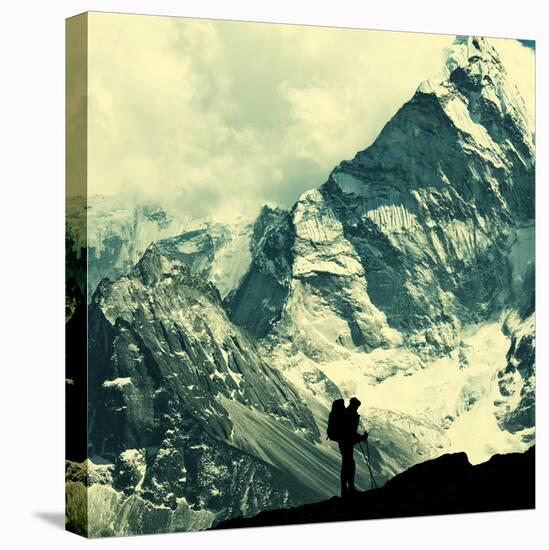 Climber in Himalayan Mountain,Ama Dablan,Nepal-Andrushko Galyna-Premier Image Canvas