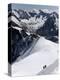 Climbers on Mont Blanc, Aiguille Du Midi, Mont Blanc Massif, Haute Savoie, French Alps, France, Eur-Angelo Cavalli-Premier Image Canvas