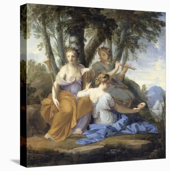 Clio, Euterpe et Thalie-Eustache Le Sueur-Premier Image Canvas