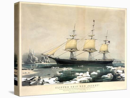 Clipper Ship Red Jacket-Currier & Ives-Premier Image Canvas