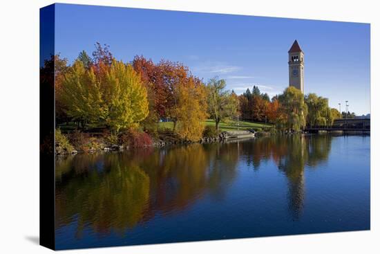 Clock Tower, Spokane River, Riverfront Park, Spokane, Washington, USA-Charles Gurche-Premier Image Canvas