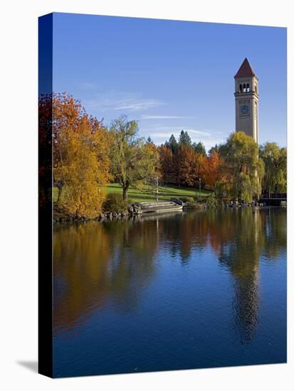 Clock Tower, Spokane River, Riverfront Park, Spokane, Washington, USA-Charles Gurche-Premier Image Canvas