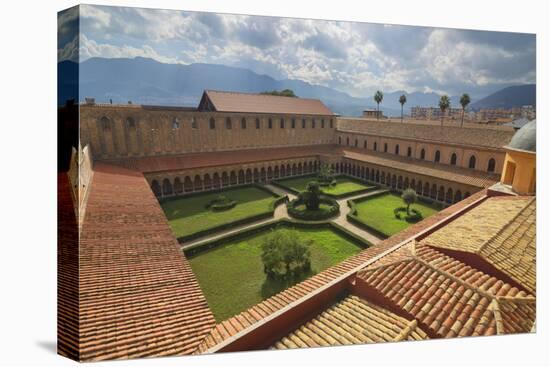 Cloister, Cathedral of Monreale, Monreale, Palermo, Sicily, Italy, Europe-Marco Simoni-Premier Image Canvas