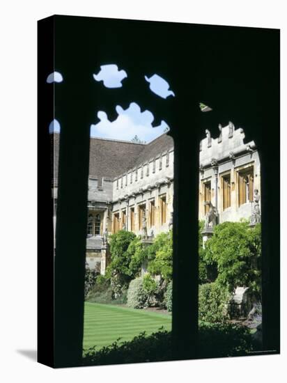 Cloister Quadrangle Detail, Magdalen College, Oxford, Oxfordshire, England, United Kingdom-David Hunter-Premier Image Canvas