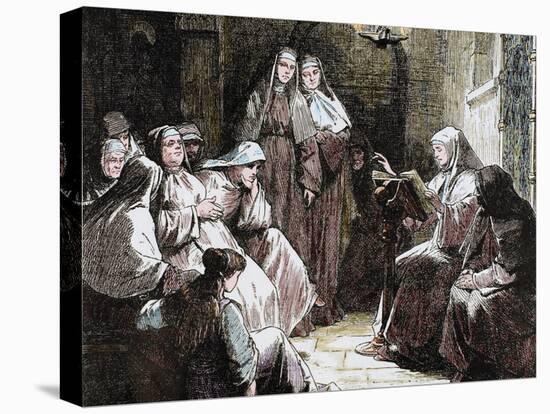 Cloistered Nuns, Gospel Reading, 19th Century-Prisma Archivo-Premier Image Canvas