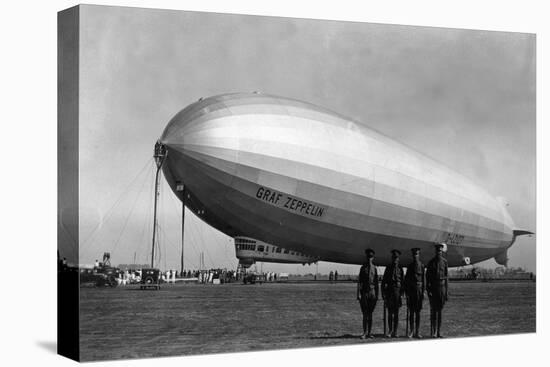 Close-Up Graf Zeppelin Blimp View-Lantern Press-Stretched Canvas