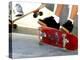 Close-up Image of Feet on Skateboards-null-Premier Image Canvas