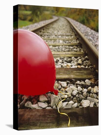 Close-up of a Balloon on a Railroad Track, Germany-null-Premier Image Canvas