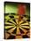 Close-up of a Dart in the Bull's-Eye of a Dartboard-null-Premier Image Canvas