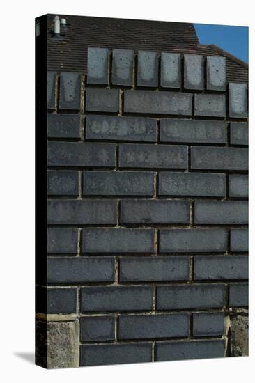 Close Up of a Grey Engineering Brick Wall-Natalie Tepper-Stretched Canvas