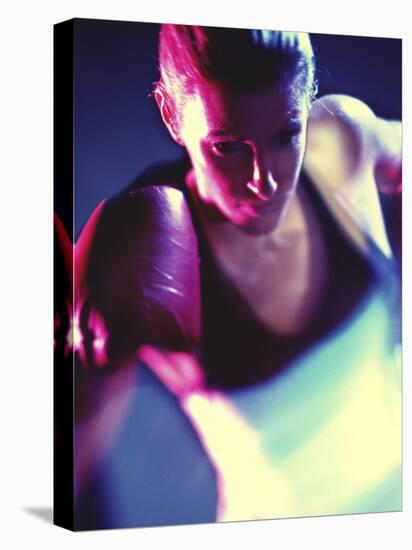 Close-up of a Young Woman Wearing Boxing Gloves-null-Premier Image Canvas