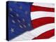 Close-up of an American Flag Waving in the Wind-null-Premier Image Canvas