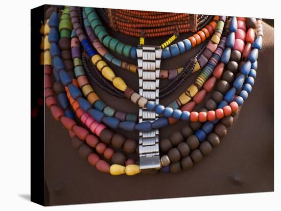 Close-Up of Bead Necklaces of a Hamer Woman, Turmi, Omo Region, Ethiopia, Africa-Carlo Morucchio-Premier Image Canvas