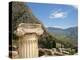 Close-Up of Capital on a Column with Hills in the Background, at Delphi, Greece-Ken Gillham-Premier Image Canvas